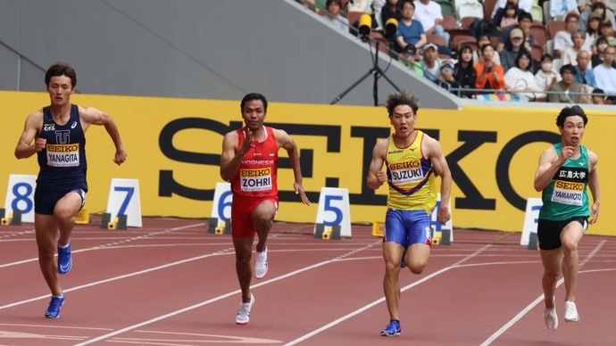 【セイコーGGP】男子100m予選1組:栁田大輝(東洋大)が10秒31
