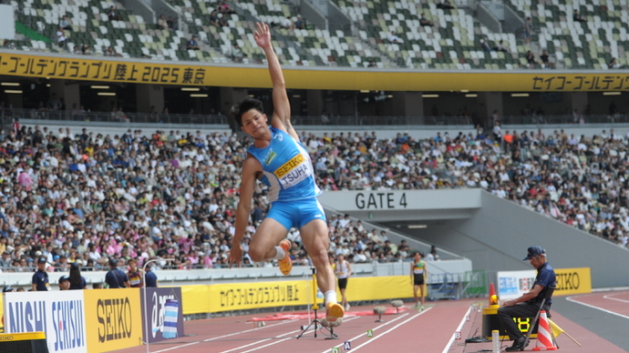 【セイコーGGP】男子 走幅跳:日本人トップは2位・津波響樹